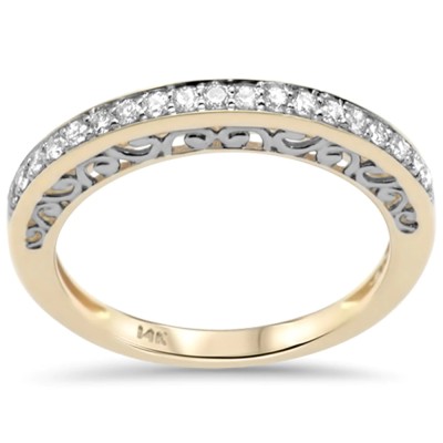 .24ct G SI 14K Yellow Gold Diamond Ladies Diamond Band Ring Size 6.5