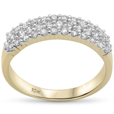 .97ct G SI 10K Yellow Gold Men's Diamond Ring Band Size 10
