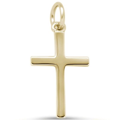 Yellow Gold Plated Cross .925 Sterling Silver Pendant