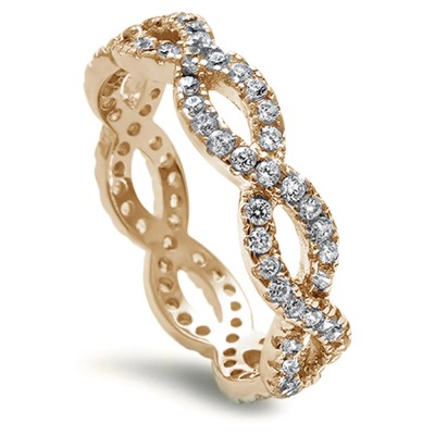 Yellow Gold Plated Beautiful Cz Eternity Infinity .925 Sterling Silver Ring Sizes 4-10