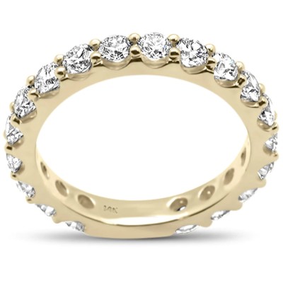 1.72ct G SI 14K Yellow Gold Diamond Eternity Band Ring Size 6.5