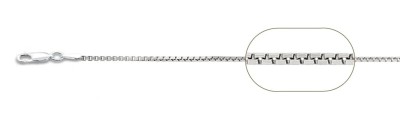 024-1.2MM Box Chain .925 Solid Sterling Silver Sizes 16-30"