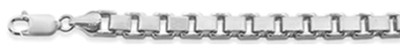 300 5MM Square Box Chain .925 Solid Sterling Silver Sizes 8-28"