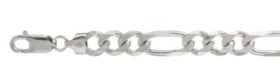 220-9MM Figaro Chain .925 Solid Sterling Silver Sizes 8-36"