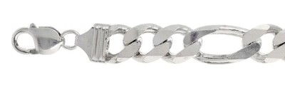 350-13.7MM Figaro Chain Made In Italy Available In 8"- 36" Inches