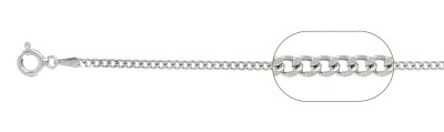 050-1.7MM Sterling Silver Curb Chain Made In Italy Available In 16"- 30" Inches