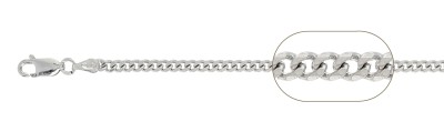 080-3MM Curb Chain .925 Solid Sterling Silver Sizes 7-30"