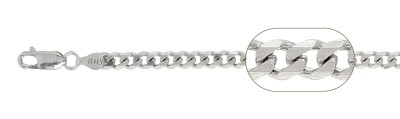 120-4.5MM Curb Chain .925 Solid Sterling Silver Sizes 7.5-30"
