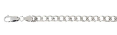 150-6MM Curb Chain .925 Solid Sterling Silver Sizes 7-30"