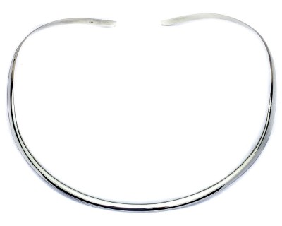 4MM Plain Collar Choker .925 Sterling Silver Necklace No Clasp