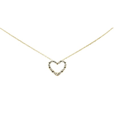 .21ct G SI 14K Yellow Gold Diamond Heart Pendant