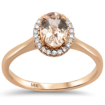 .81ct 14kt Rose Gold Halo Oval...