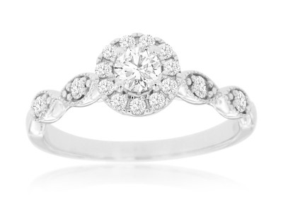 0.50ct 14k White Gold Engagement Ring