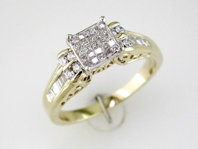 0.50cts 14k Two-Tone Diamonds Engagement Ring