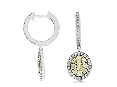 0.60cts Yellow Diamond & 0.45c...